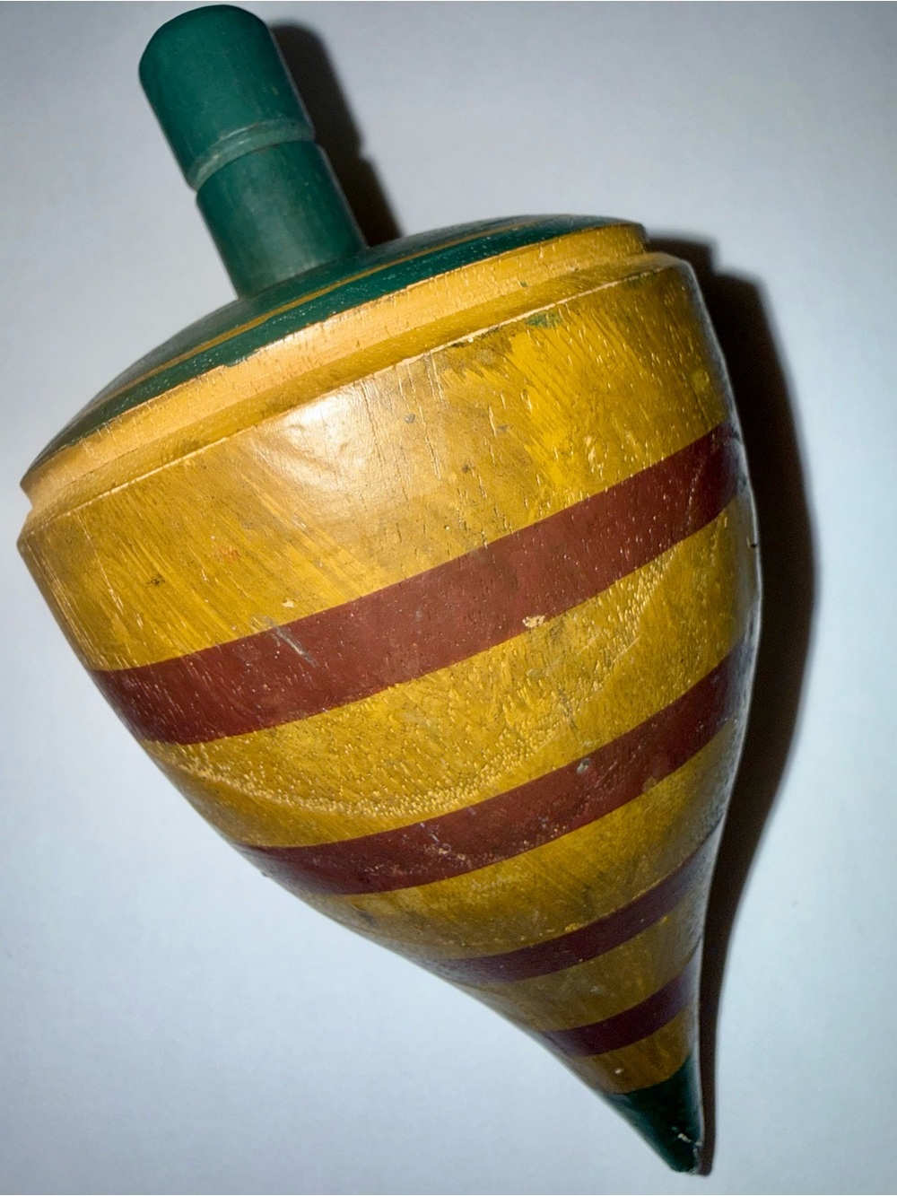 Antique Folk Art Painted
Spinning Top Toy Wooden Top Hand Painted Collectible